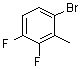 structure of CAS# 847502-81-2, 3,4-Difluoro-2-methylbromobenzene;1-Bromo-3,4-difluoro-2-methylbenzene; 2-Bromo-5,6-difluorotoluene