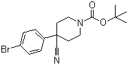 4-(4-Bromophenyl)-4-cyanopiperidine-1-carboxylic acid tert-butyl ester molecular structure (CAS 847615-14-9)