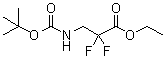 3-[[(1,1-Dimethylethoxy)carbonyl]amino]-2,2-difluoropropanoic acid ethyl ester molecular structure (CAS 847986-13-4)
