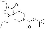 1,4,4-哌啶三羧酸 1-叔丁酯 4,4-二乙酯分子结构 (CAS 848070-26-8)
