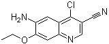 结构式 CAS# 848133-87-9, 6-氨基-4-氯-7-乙氧基-3-喹啉甲腈