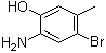 结构式 CAS# 848358-81-6, 2-氨基-4-溴-5-甲基苯酚