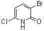 3-溴-6-氯-2(1H)-吡啶酮分子结构 (CAS 848423-85-8)