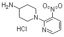 结构式 CAS# 848498-92-0, 1-(3-硝基吡啶-2-基)哌啶-4-胺盐酸盐