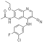 N-[4-[(3-Chloro-4-fluorophenyl)amino]-3-cyano-7-ethoxy-6-quinolinyl]acetamide molecular structure (CAS 848655-77-6)