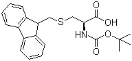 N-[(1,1-Dimethylethoxy)carbonyl]-S-(9H-fluoren-9-ylmethyl)-L-cysteine molecular structure (CAS 84888-35-7)