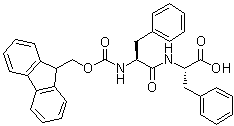 N-[(9H-芴-9-基甲氧基)羰基]-L-苯丙氨酰-L-苯丙氨酸分子结构 (CAS 84889-09-8)
