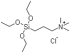 结构式 CAS# 84901-27-9, 3-三乙氧基硅基丙基三甲基氯化铵