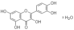 structure of CAS# 849061-97-8, Quercetin hydrate;2-(3,4-Dihydroxyphenyl)-3,5,7-trihydroxy-4H-1-benzopyran-4-one hydrate