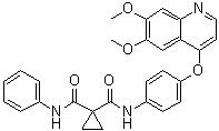 N-[4-[[6,7-Bis(methyloxy)quinolin-4-yl]oxy]phenyl]-N'-phenylcyclopropane-1,1-dicarboxamide molecular structure (CAS 849221-94-9)