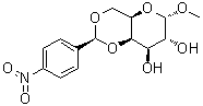 甲基 4,6-O-[(S)-(4-硝基苯基)亚甲基]-alpha-D-吡喃半乳糖苷分子结构 (CAS 849366-08-1)