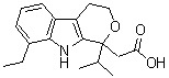 8-Ethyl-1,3,4,9-tetrahydro-1-(1-methylethyl)pyrano[3,4-b]indole-1-acetic acid molecular structure (CAS 849630-65-5)