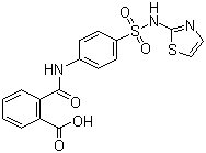 酞磺胺噻唑分子结构 (CAS 85-73-4)