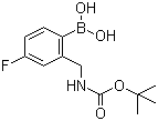 结构式 CAS# 850568-64-8, 2-(N-Boc-氨基甲基)-4-氟苯硼酸; 2-(N-叔丁氧羰基氨基甲基)-4-氟苯硼酸
