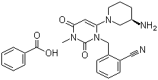 Alogliptin benzoate molecular structure (CAS 850649-62-6)