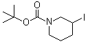 结构式 CAS# 850761-36-3, 3-碘-1-哌啶甲酸叔丁酯