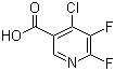 structure of CAS# 851386-32-8, 4-Chloro-5,6-difluoropyridine-3-carboxylic acid