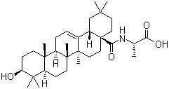 N-[(3beta)-3-Hydroxy-28-oxoolean-12-en-28-yl]-L-alanine molecular structure (CAS 851475-40-6)