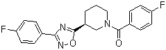 structure of CAS# 851881-60-2, ADX 47273;(S)-(4-Fluorophenyl)-{3-[3-(4-fluorophenyl)-[1,2,4]oxadiazol-5-yl]piperidin-1-yl}methanone; BA 94673139