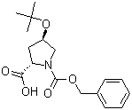 (4R)-(叔丁氧基)-1-(苯甲氧羰基)-L-脯氨酸分子结构 (CAS 85201-91-8)