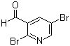 结构式 CAS# 852181-11-4, 2,5-二溴烟醛; 2,5-二溴吡啶-3-甲醛