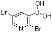 2,5-Dibromopyridine-3-boronic acid molecular structure (CAS 852228-14-9)