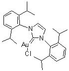 [1,3-Bis(2,6-diisopropylphenyl)-1,3-dihydro-2H-imidazol-2-ylidene](chloro)gold molecular structure (CAS 852445-83-1)