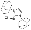 structure of CAS# 852445-88-6, Chloro[1,3-bis(adamantyl)2H-imidazol-2-ylidene]gold(I);[1,3-bis(1-adamantyl)imidazol-2-ylidene]-chlorogold