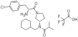 N-[(3S)-1-[(2R)-2-Amino-3-(4-chlorophenyl)-1-oxopropyl]-3-pyrrolidinyl]-N-(cyclohexylmethyl)-2-methylpropanamide mono(trifluoroacetate) molecular structure (CAS 852478-10-5)