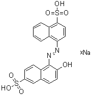 4-[(2-羟基-6-磺基-1-萘基)偶氮]-1-萘磺酸钠盐分子结构 (CAS 85283-71-2)