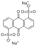结构式 CAS# 853-35-0, 9,10-二氢-9,10-二氧代-1,5-蒽二磺酸二钠盐