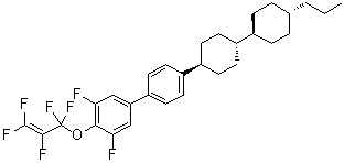 3,5-Difluoro-4-[(1,1,2,3,3-pentafluoro-2-propenyl)oxy]-4'-[(trans,trans)-4'-propyl[1,1'-bicyclohexyl]-4-yl]-1,1'-biphenyl molecular structure (CAS 853644-96-9)
