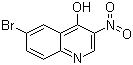 结构式 CAS# 853908-50-6, 6-溴-4-羟基-3-硝基喹啉