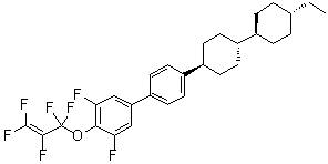 4'-[(trans,trans)-4'-Ethyl[1,1'-bicyclohexyl]-4-yl]-3,5-difluoro-4-[(1,1,2,3,3-pentafluoro-2-propenyl)oxy]-1,1'-biphenyl molecular structure (CAS 853932-25-9)