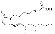 7-[(1R,2S)-2-[(1E,3S,5S)-3-Hydroxy-5-methyl-1-nonenyl]-5-oxo-3-cyclopenten-1-yl]-2-heptenoic acid molecular structure (CAS 853998-94-4)