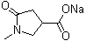 1-甲基-5-氧代-3-吡咯烷甲酸钠分子结构 (CAS 85414-22-8)