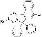 结构式 CAS# 854952-90-2, 5,9-二溴-7,7-二苯基-7H-苯并[c]芴