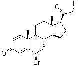6alpha-溴-21-氟孕甾-1,4-二烯-3,20-二酮分子结构 (CAS 855-51-6)