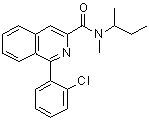 structure of CAS# 85532-75-8, N-Methyl-N-(1-methylpropyl)-1-(2-chlorophenyl)isoquinoline-3-carboxamide;PK 11195; RP 52028