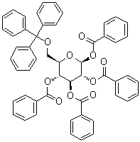 四-O-苯甲酰基-6-O-三苯甲基-beta-D-吡喃葡萄糖分子结构 (CAS 85572-59-4)