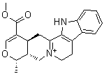 (19alpha)-3,4,16,17-Tetradehydro-16-(methoxycarbonyl)-19-methyloxayohimbanium molecular structure (CAS 85611-00-3)