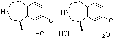 Lorcaserin hydrochloride hemihydrate molecular structure (CAS 856681-05-5)