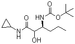 结构式 CAS# 856707-39-6, N-[(1S)-1-[2-(环丙基氨基)-1-羟基-2-氧代乙基]丁基]-氨基甲酸叔丁酯