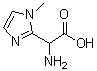 alpha-氨基-1-甲基-1H-咪唑-2-乙酸分子结构 (CAS 85692-43-9)