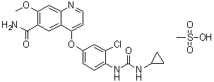 Lenvatinib mesylate molecular structure (CAS 857890-39-2)