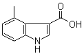 结构式 CAS# 858515-65-8, 4-甲基-1H-吲哚-3-羧酸