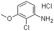 结构式 CAS# 85893-87-4, 2-氯-3-甲氧基苯胺盐酸盐