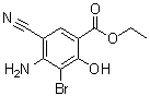 4-Amino-3-bromo-5-cyano-2-hydroxybenzoic acid ethyl ester molecular structure (CAS 85946-11-8)