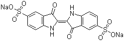 结构式 CAS# 860-22-0, 酸性蓝 74; 食用靛蓝; 酸性靛蓝; 靛深红; 食品蓝 1; 靛蓝-5,5'-二磺酸钠盐