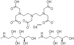 Gadopentetate dimeglumine molecular structure (CAS 86050-77-3)